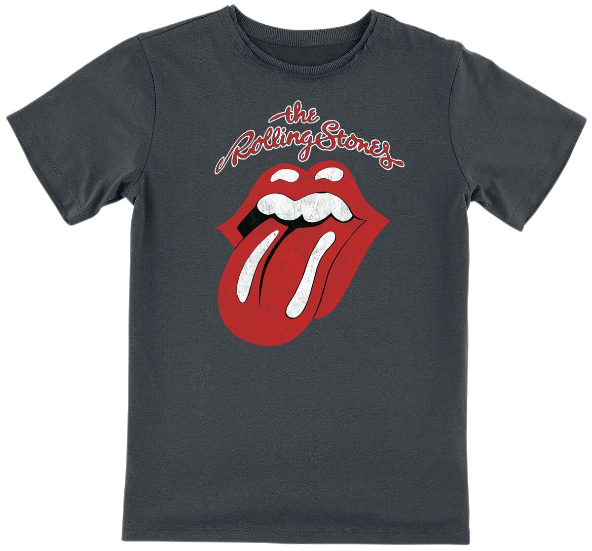 The Rolling Stones Amplified Collection - Kids - Vintage Tongue T-Shirt charcoal in 152 von The Rolling Stones