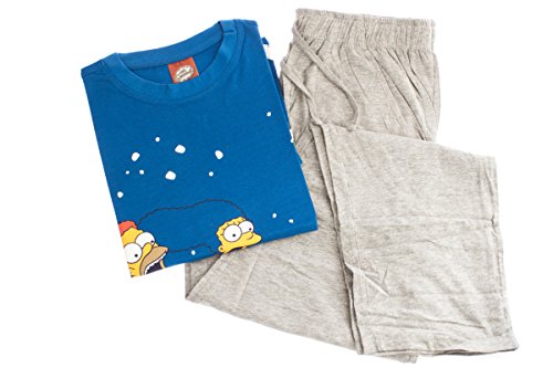 The Simpsons X-Mas Pyjama-Set Schlafanzug T-Shirt 2-teiler (L (52-54)) von The Simpsons