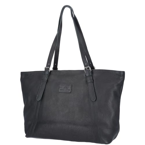 The Skandinavian Brand Damen Leder Tasche, Shopper schwarz von The Skandinavian Brand