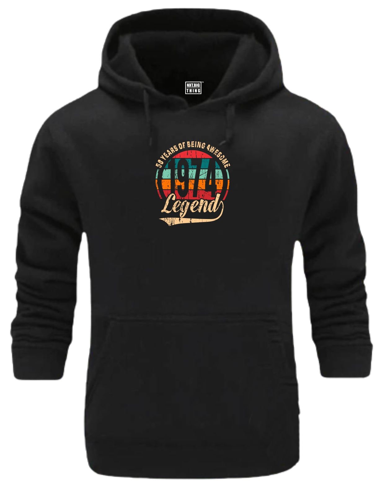 50Th Birthday Hoodie 50 Jahre Super Legende Geboren 1974 Lustige Halloween Weihnachten Geburtstag Fans Geschenk Männer Sweatshirt Top von TheGymMonsterTGM