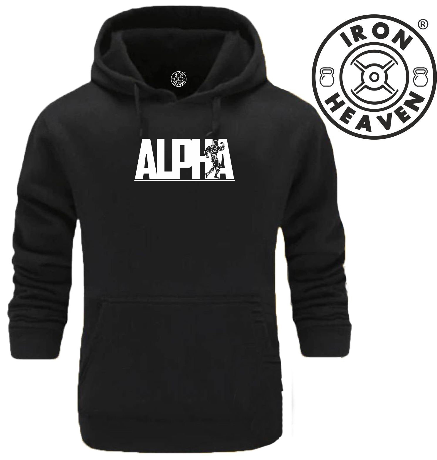 Alpha Hoodie Gym Kleidung Bodybuilding Training Workout Übung Fitness Kickboxen Kampfsport Mma Iron Heaven Männer Sweatshirt Top von TheGymMonsterTGM