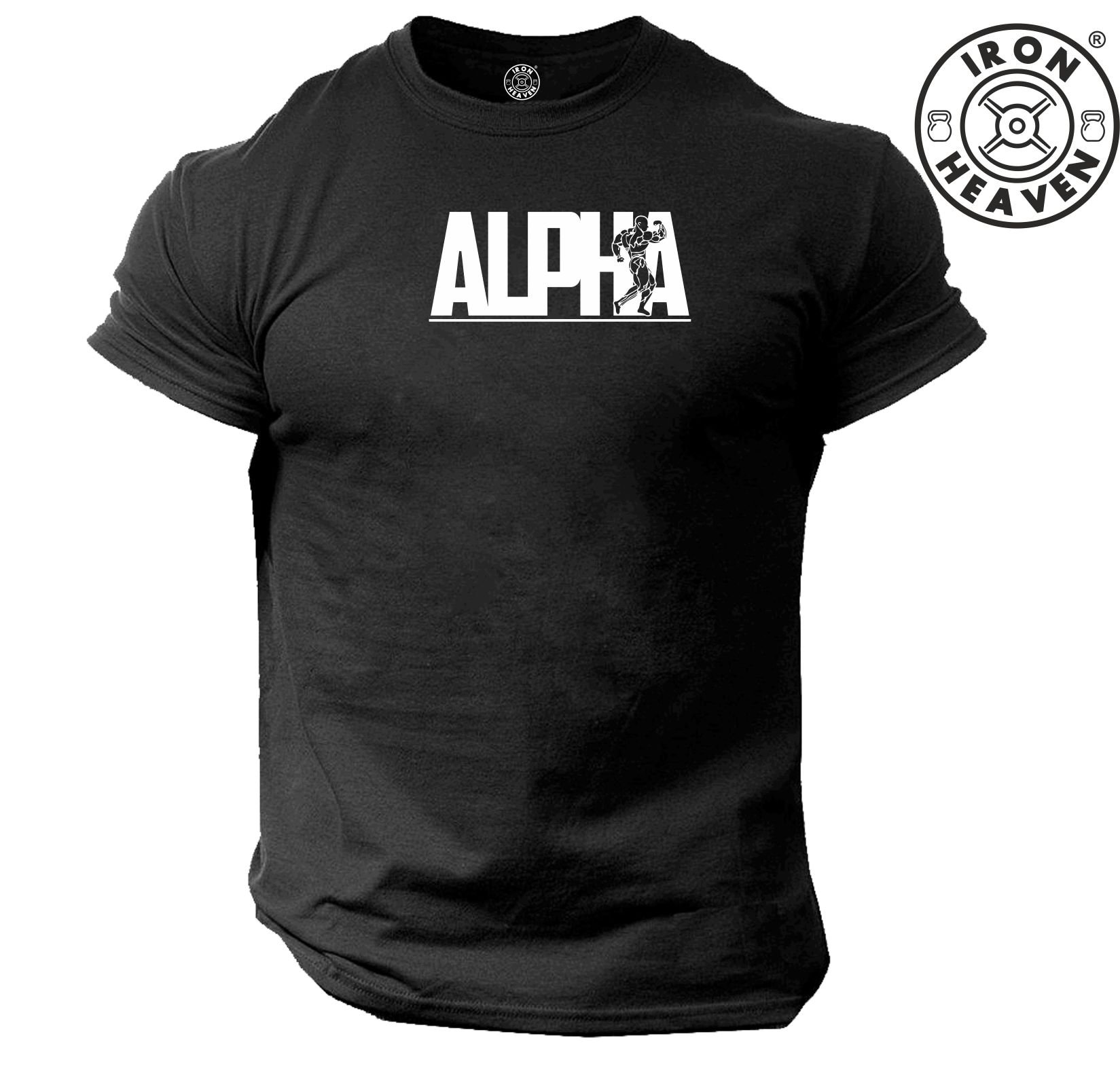 Alpha T-Shirt Gym Kleidung Bodybuilding Krafttraining Workout Übung Kickboxen Mma Army Military Iron Heaven Männer von TheGymMonsterTGM