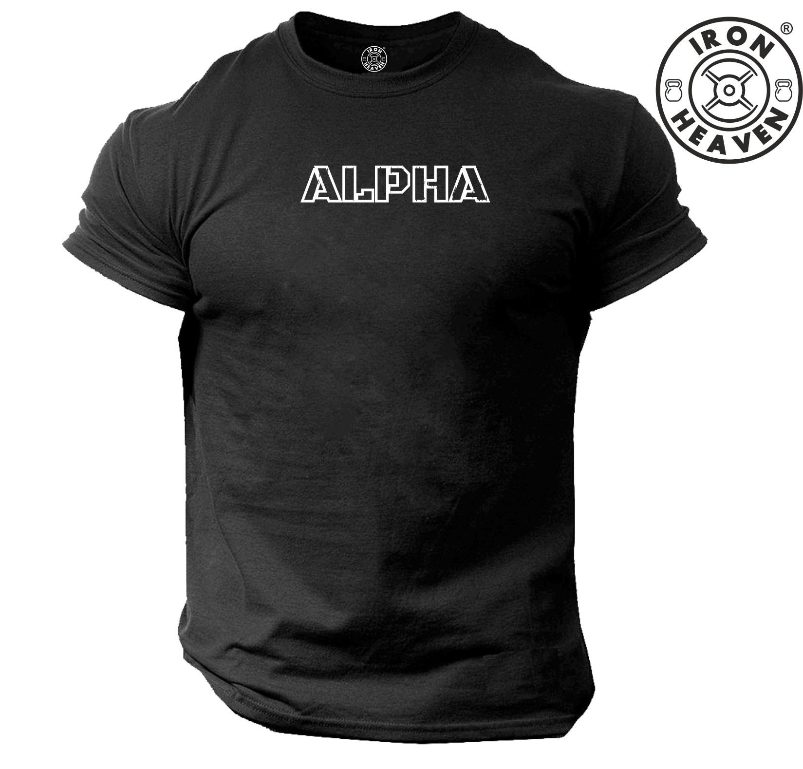 Alpha T-Shirt Gym Kleidung Bodybuilding Krafttraining Workout Übung Kickboxen Mma Karate Armee Militär Iron Heaven Männer T Top von TheGymMonsterTGM