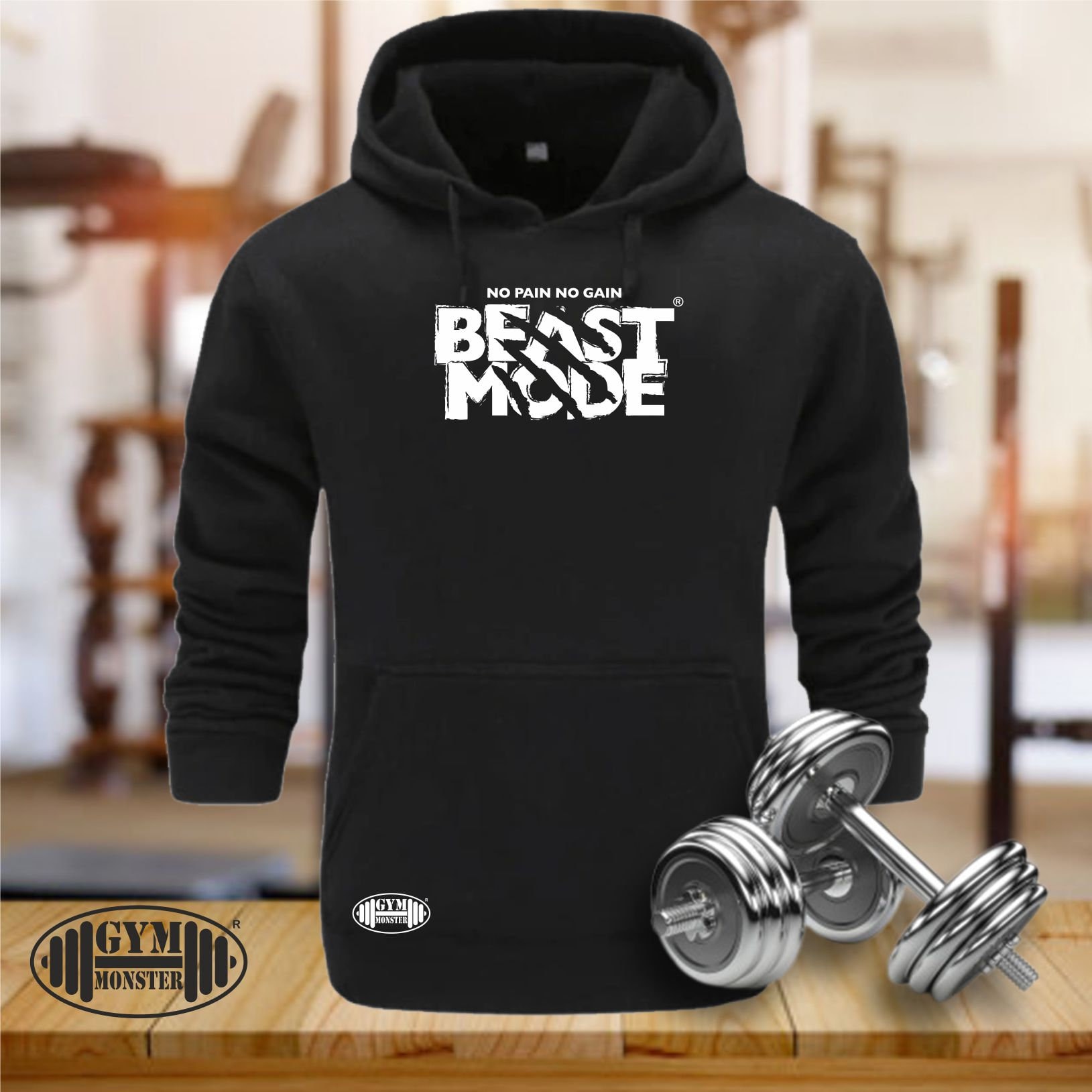 Beast Mode Hoodie Gym Kleidung Bodybuilding Training Fitness Kick Boxen Kampfsport Mma Monster Herren Sweatshirt Top von TheGymMonsterTGM