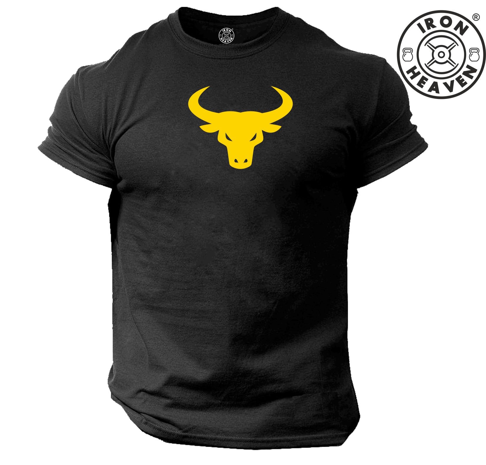 Bull T Shirt Gym Kleidung Bodybuilding Krafttraining Workout Übung Fitness Boxen Kampfsport Karate Mma Iron Heaven Männer Top von TheGymMonsterTGM