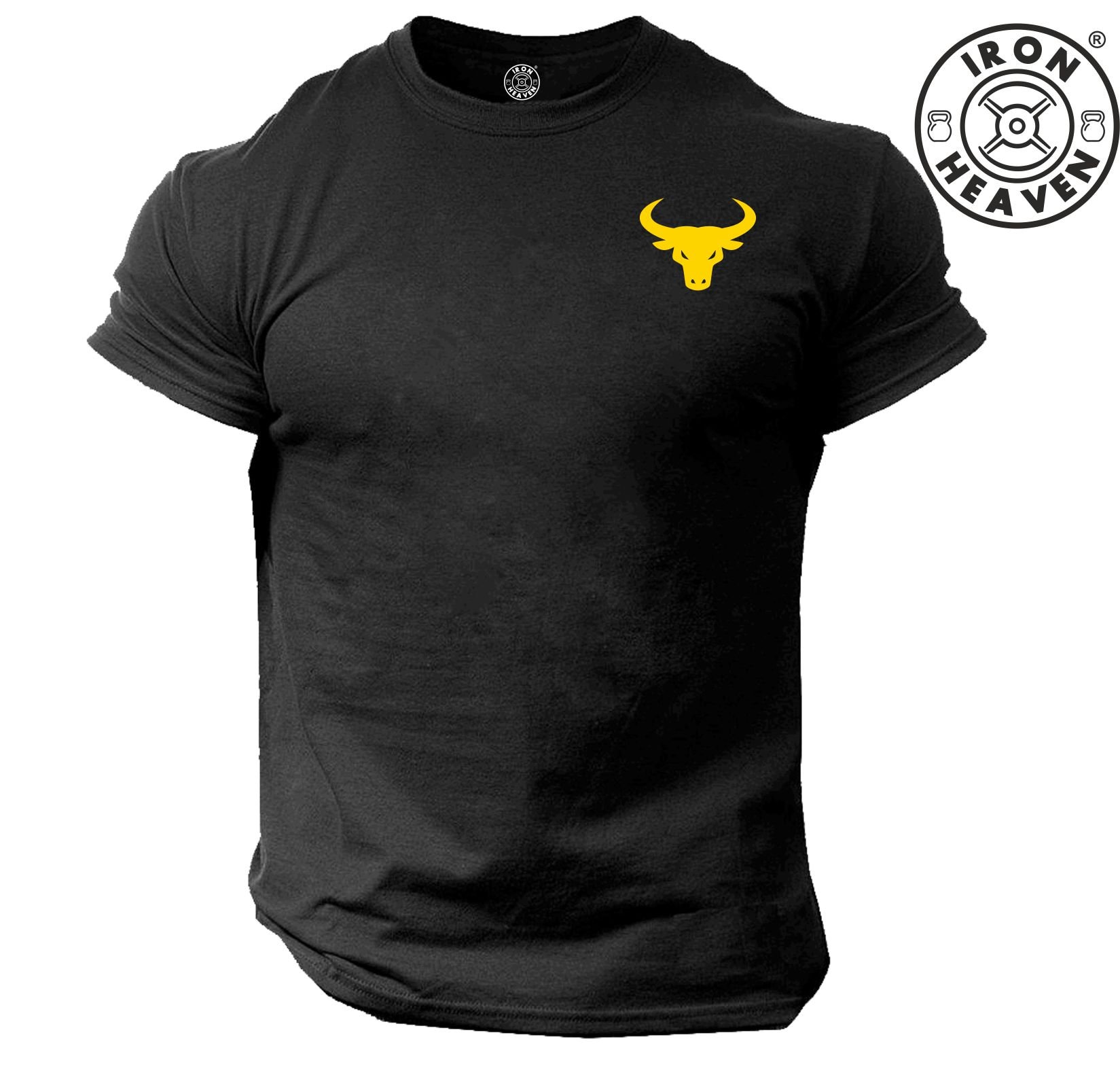Bull T-Shirt Tasche Gym Kleidung Bodybuilding Krafttraining Workout Übung Fitness Boxen Kampfsport Mma Iron Heaven Männer von TheGymMonsterTGM