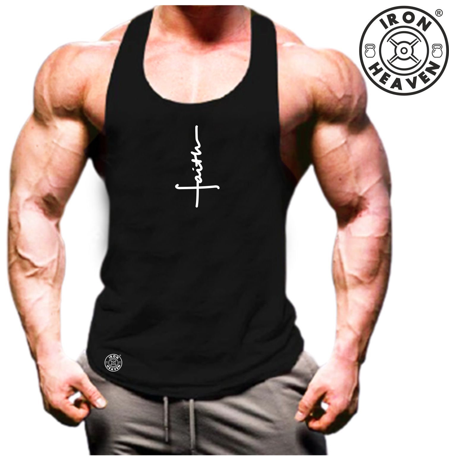 Glaube Weste Gym Kleidung Bodybuilding Training Workout Übung Kickboxen Martial Arts Mma Signatur Iron Heaven Männer Tank Top von TheGymMonsterTGM