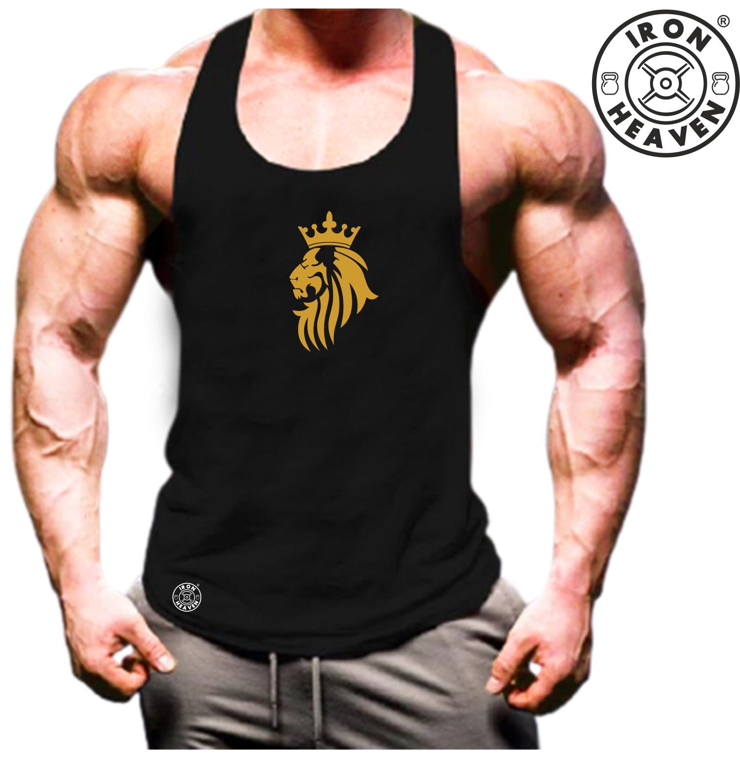 King Lion Weste Gym Kleidung Bodybuilding Training Workout Übung Kickboxen Kampfsport Taekwondo Mma Beast Iron Heaven Männer Tank Top von TheGymMonsterTGM