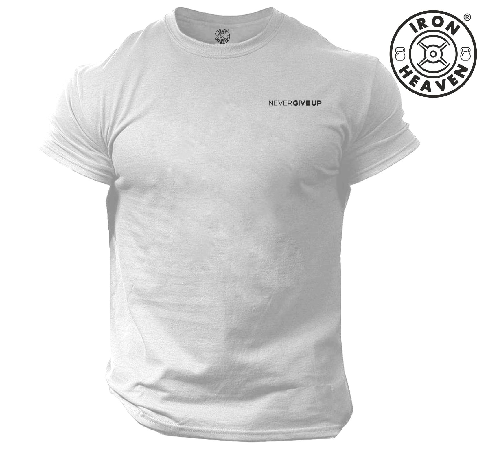 Never Give Up T-Shirt Kleine Gym Kleidung Bodybuilding Krafttraining Workout Übung Fitness Boxen Karate Iron Heaven Mma Männer von TheGymMonsterTGM