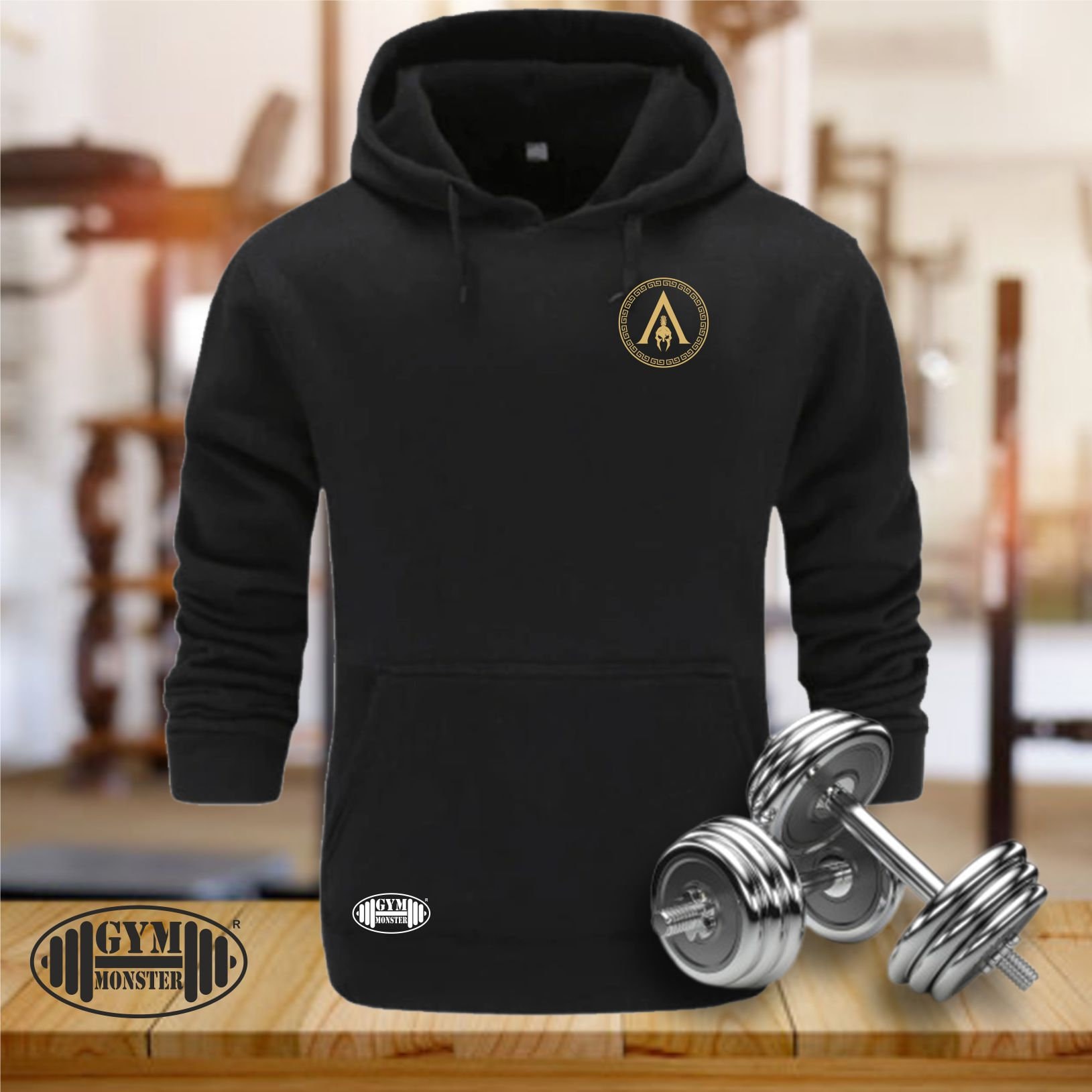 Spartan Lambda Shield Hoodie Pocket Gym Kleidung Bodybuilding Training Fitness Boxen Kampfsport Mma Krieger Männer Oberteil von TheGymMonsterTGM