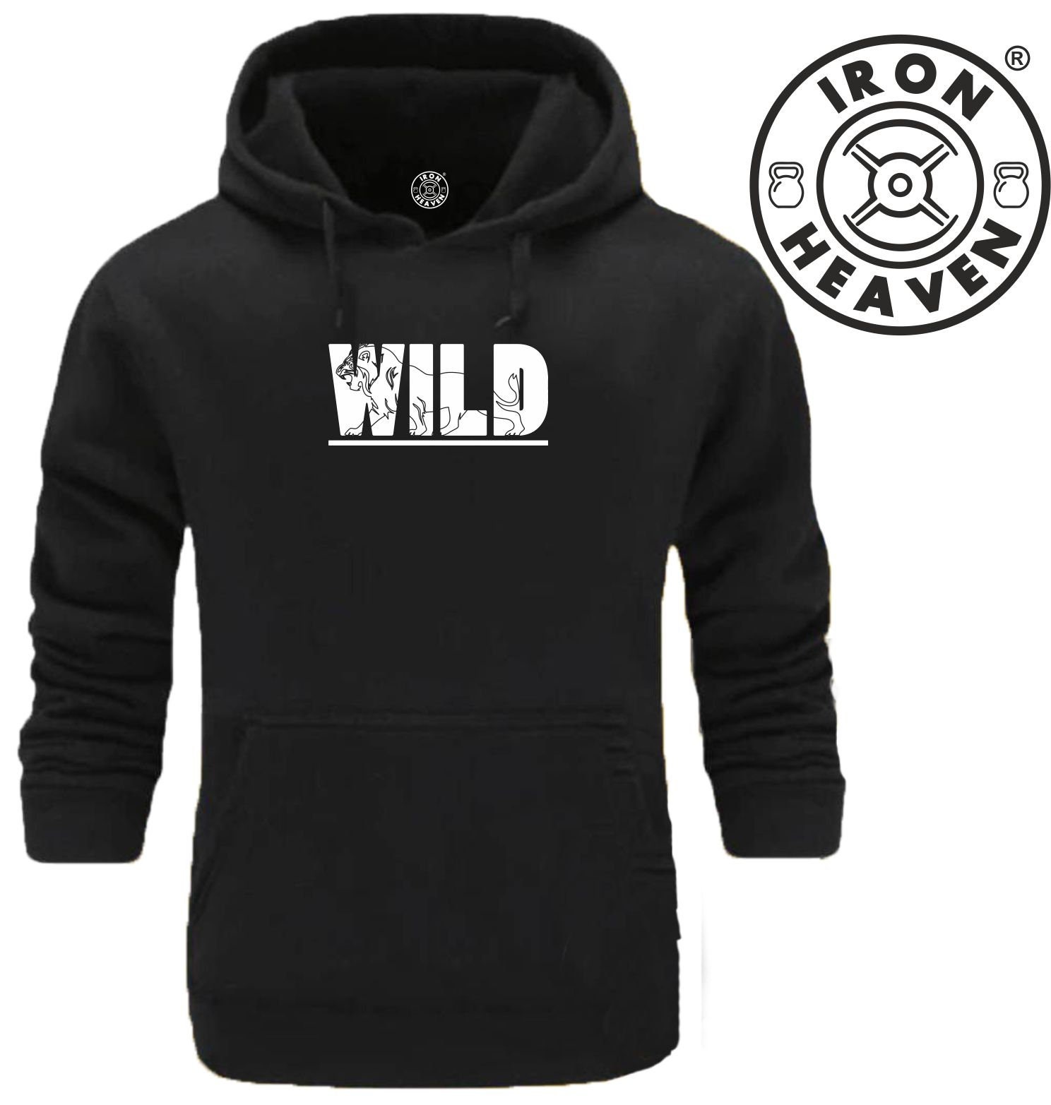 Wild Hoodie Gym Kleidung Bodybuilding Krafttraining Workout Übung Fitness Kickboxen Mma Beast Iron Heaven Gymwear Männer Sweatshirt Top von TheGymMonsterTGM