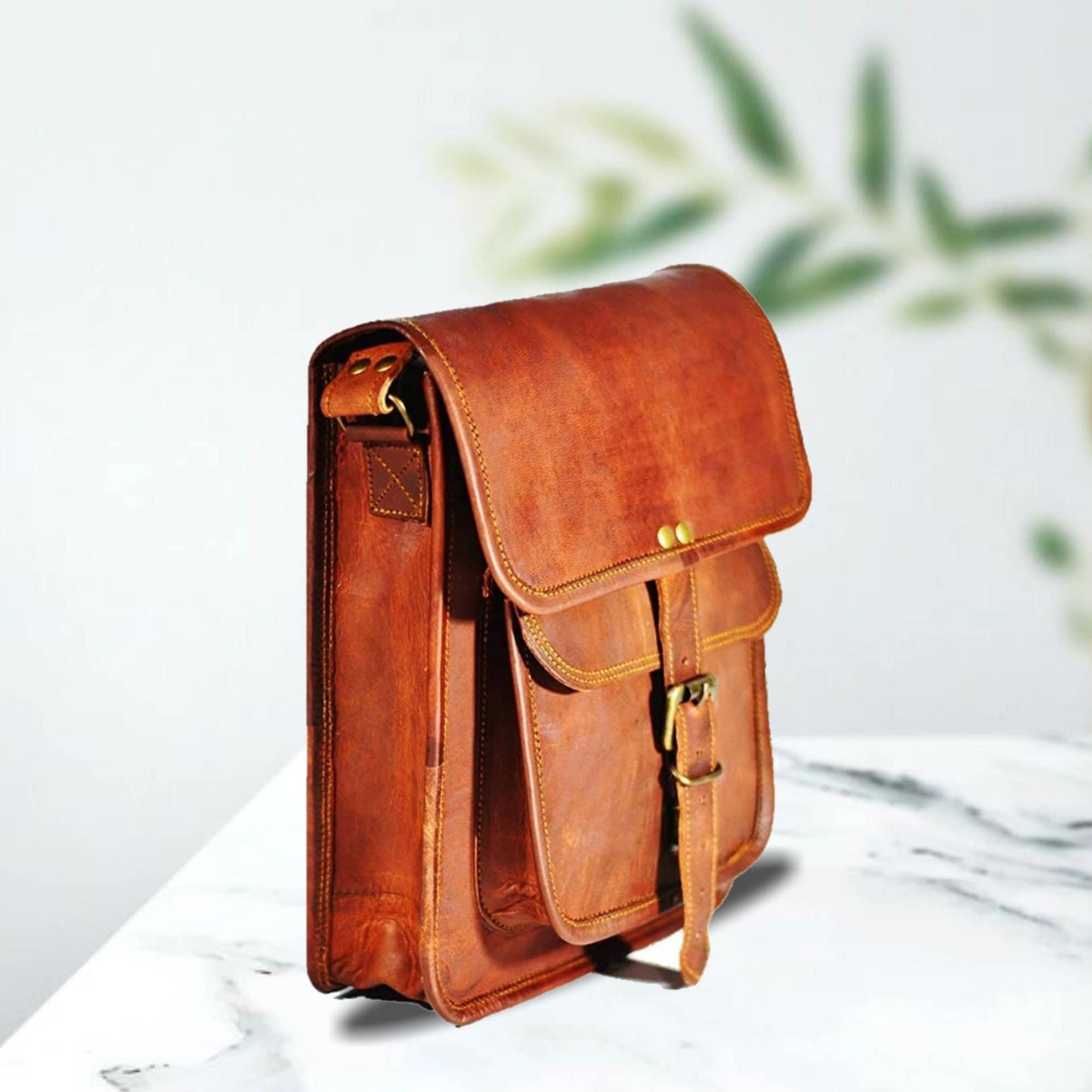 Weihnachtsgeschenk Leder Messenger Bag Handgemacht Satchel Herrenleder Aktentasche Laptop Tasche Personalisierte Geschenke Sale von TheTaj