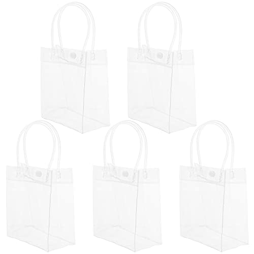 10 x PVC-Tragetaschen, einfache Schultertaschen, praktische Einkaufstaschen, lässige Tasche, weiß von Theaque