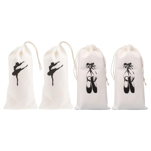 4 tragbare Tanzschuh-Tragetaschen mit Kordelzug, Tanzschuhtasche, Ballettschuhtasche, siehe abbildung von Theaque