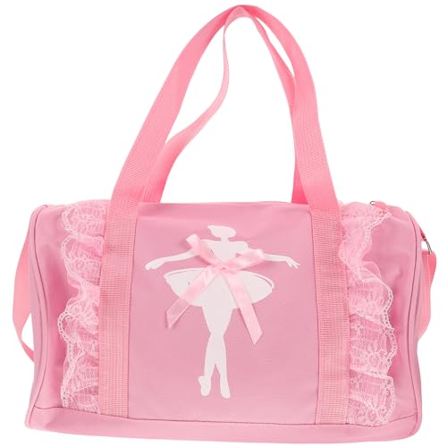 Theaque Niedliche Ballett-Tanztasche mit Tutu-Kleid, Tanztasche für Mädchen, einzelne Schultertanz-Tragetasche, rose, 32.00X19.00X19.00CM von Theaque