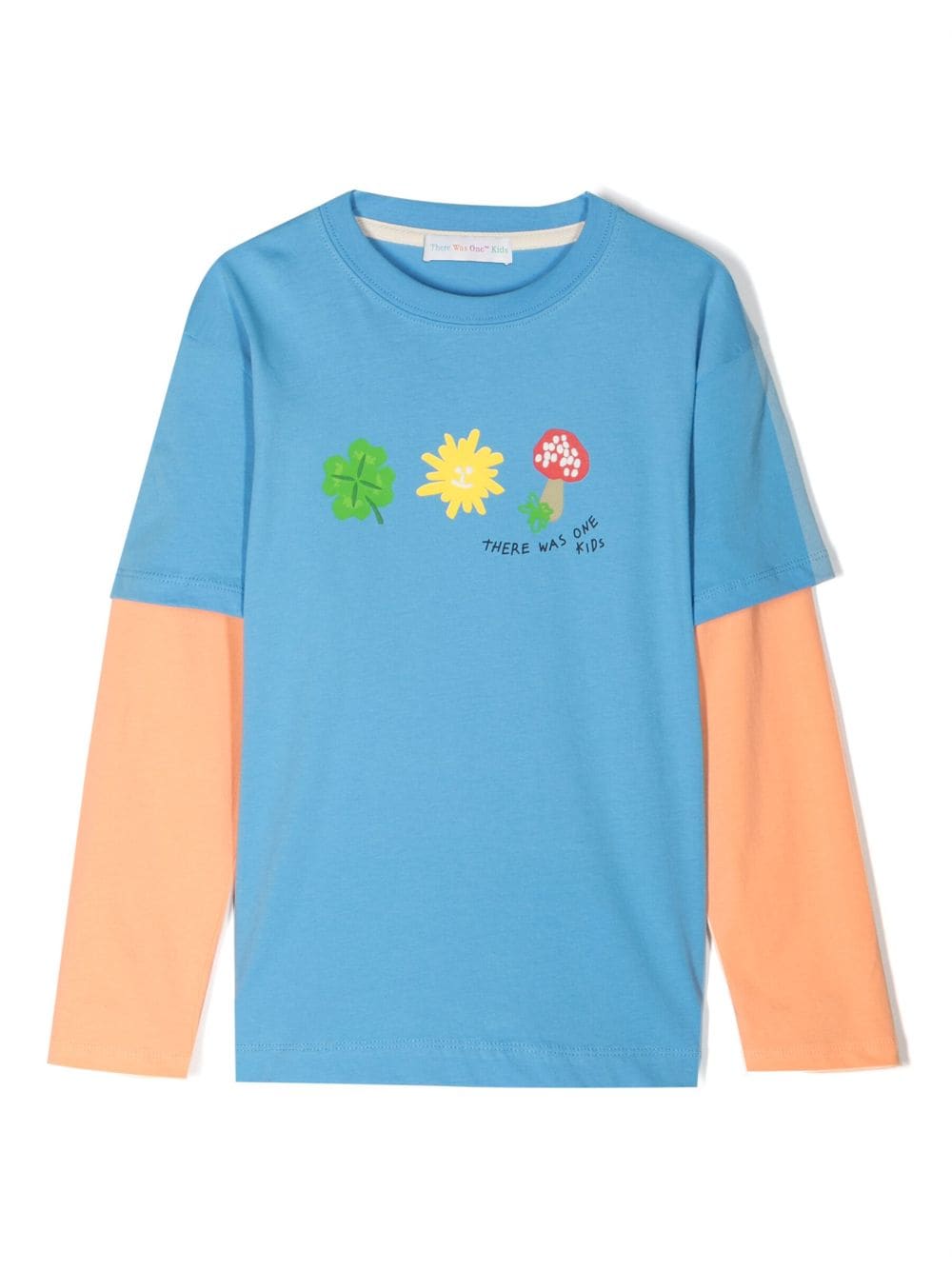 There Was One Kids Langarmshirt in Colour-Block-Optik - Blau von There Was One Kids