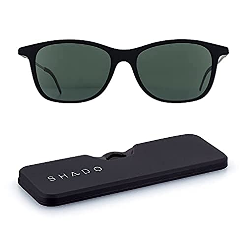 ThinOptics Shado Menlo Sonnenbrille - Polarisierende Sonnenbrille mit vollem UV-Schutz - Ultradünne, Leichte und Kompakte - Inklusive Magnetischem Etui das an Ihrem Handy Befestigt Werden Kann von ThinOptics