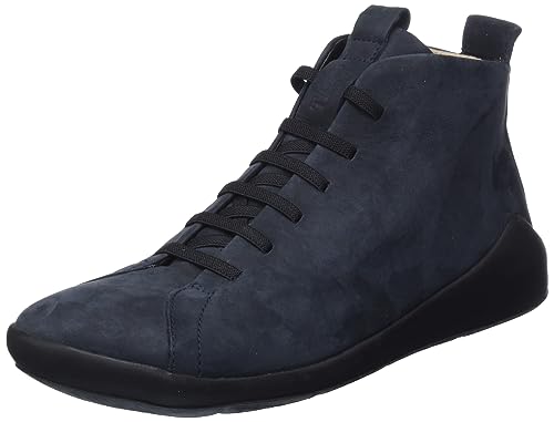 THINK! Damen DUENE chromfrei gegerbte nachhaltige Wechselfußbett Slipper, 8020 Navy, 41 EU von Think!