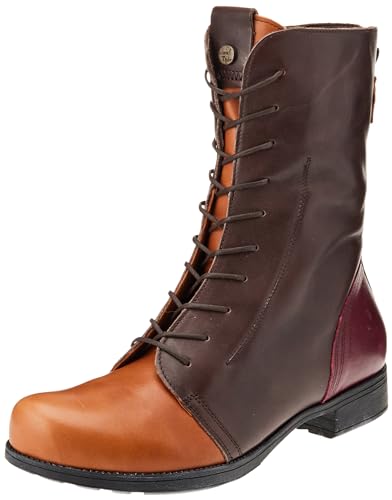 Think! Damen Denk! Chromfrei Gegerbte Leicht Gefütterte Stiefelette, 3070 Cognac Kombi, 36 EU von Think!