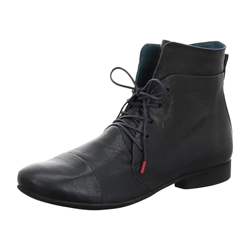 THINK! Damen Guad chromfrei gegerbte, Leder gefütterte Stiefelette, 8030 Navy, 42.5 EU von Think!