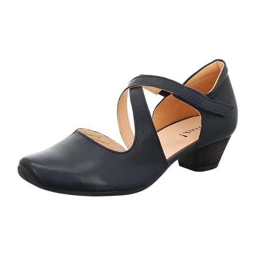 Think Damen AIDA nachhaltige Riemchen Pumps, Navy 8050, 40.5 EU von Think!