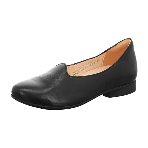 Think Damen GUAD2 nachhaltige Wechselfußbett Ballerinas, Schwarz 0000, 38.5 EU von Think!