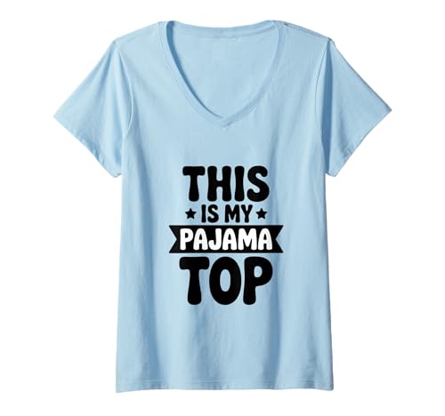 Damen Das ist mein Pyjama-Top Iconic Comfort Vibe T-Shirt mit V-Ausschnitt Damen Das ist mein Pyjama-Top Iconic Comfort Vibe T-Shirt mit V-Ausschnitt von This Is My Pajama Top Co