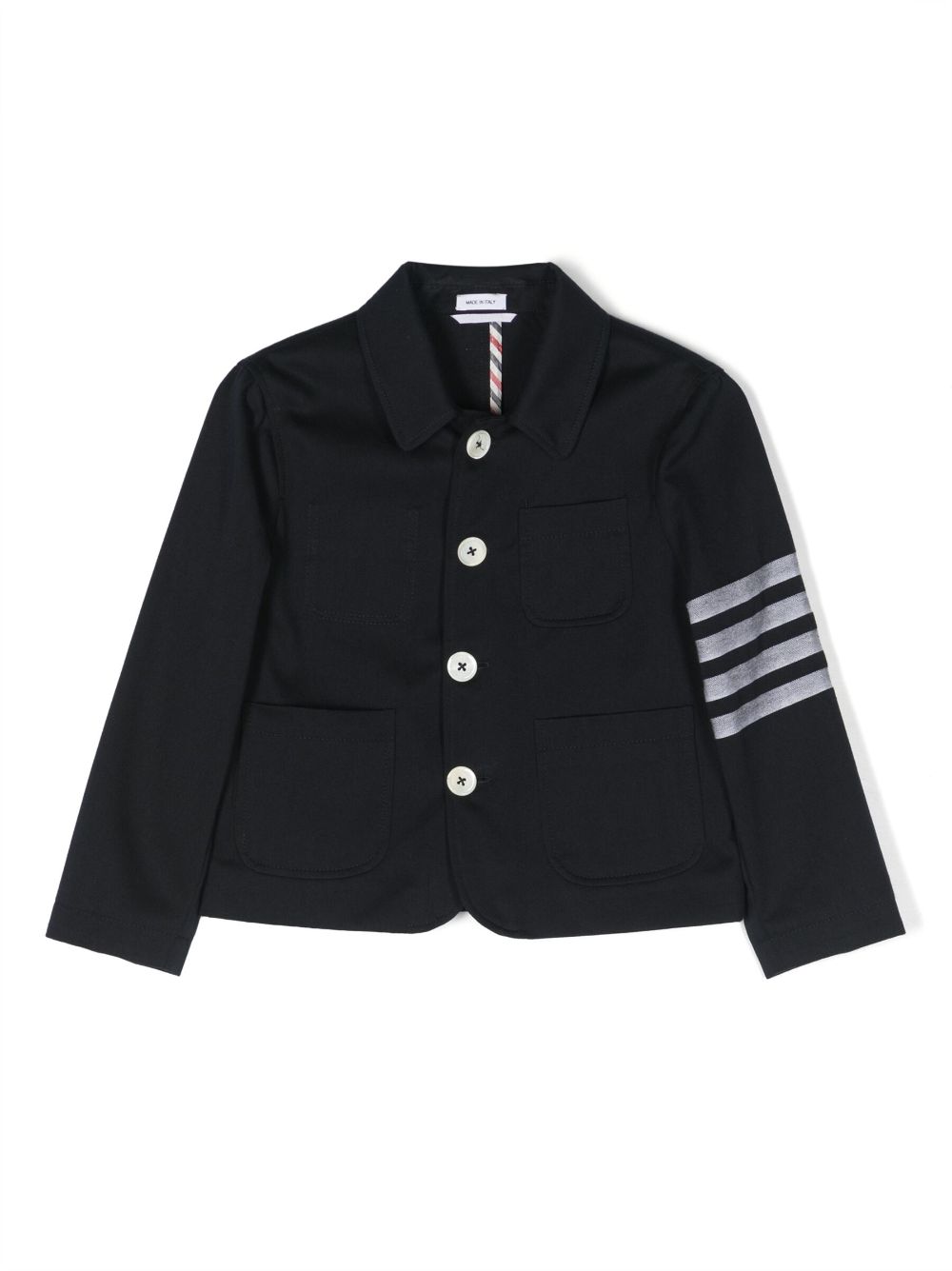 Thom Browne Kids Einreihiges Sakko mit Streifen - Blau von Thom Browne Kids