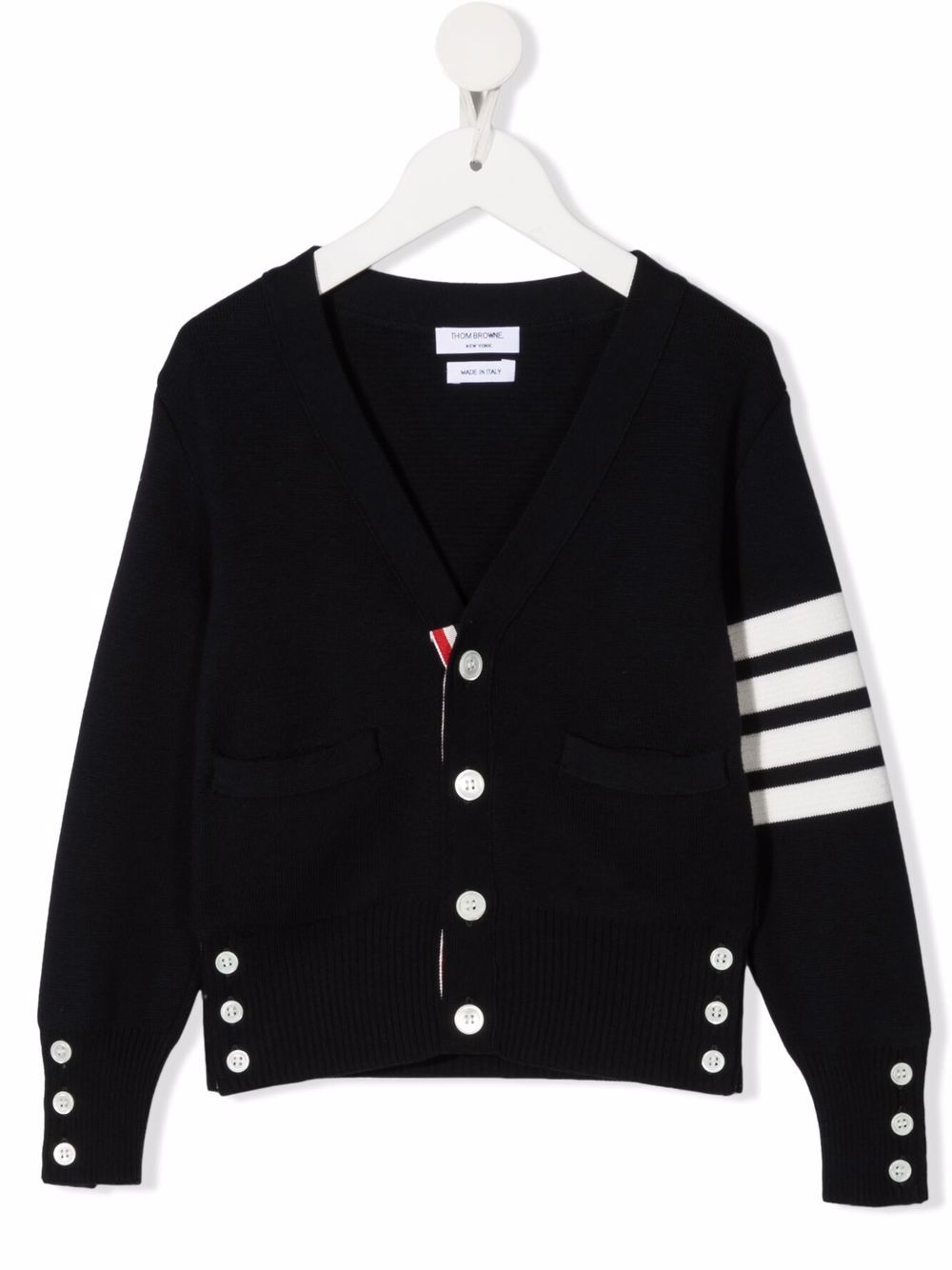 Thom Browne Kids Gestreifter Cardigan - Blau von Thom Browne Kids