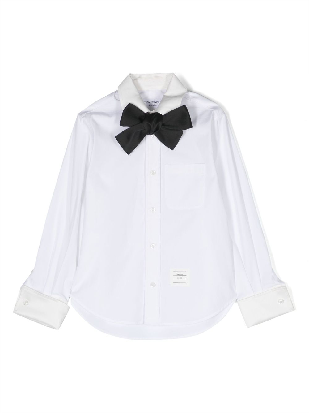 Thom Browne Kids Hemd mit Schleifendetail - Weiß von Thom Browne Kids