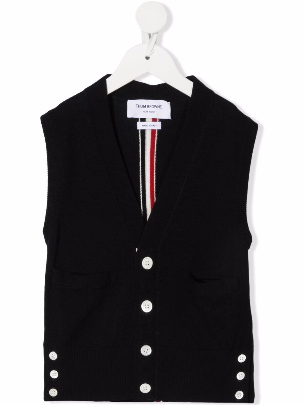 Thom Browne Kids Top aus Merinowolle - Blau von Thom Browne Kids