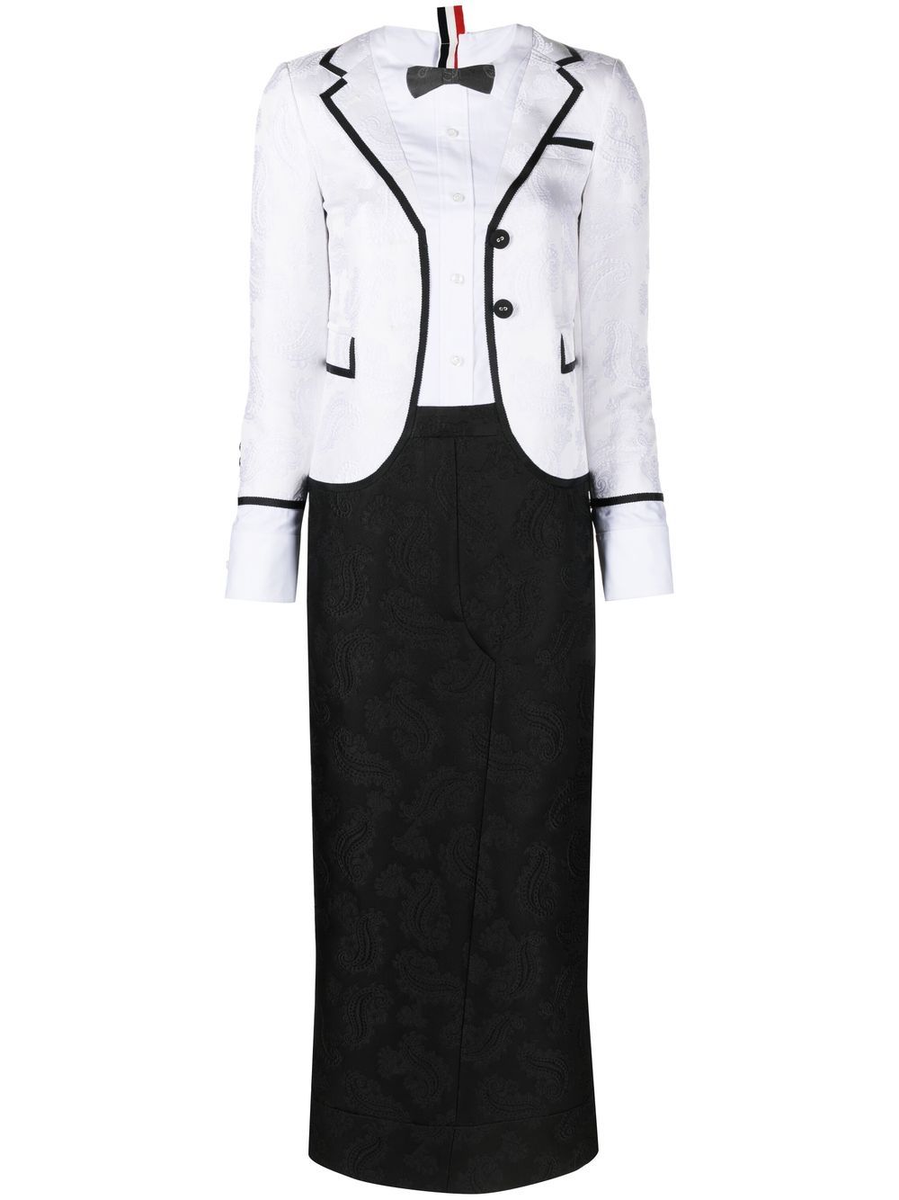 Thom Browne Kleid im Smoking-Look - Weiß von Thom Browne