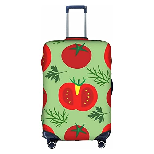 Thril Funny Tomato Trolley Kofferüberzug Elastisch Kofferüberzug Damen Mädchen Kofferüberzug Klein, weiß, S von Thril