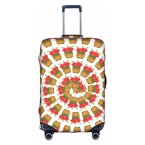Thril Hawaiian Ananas Trolley Kofferhülle Elastische Kofferabdeckung Damen Mädchen Gepäckabdeckung X-Large, weiß, S Thril Hawaiian Ananas Trolley Kofferhülle Elastische Kofferabdeckung Damen Mädchen Gepäckabdeckung X-Large, weiß, S von Thril