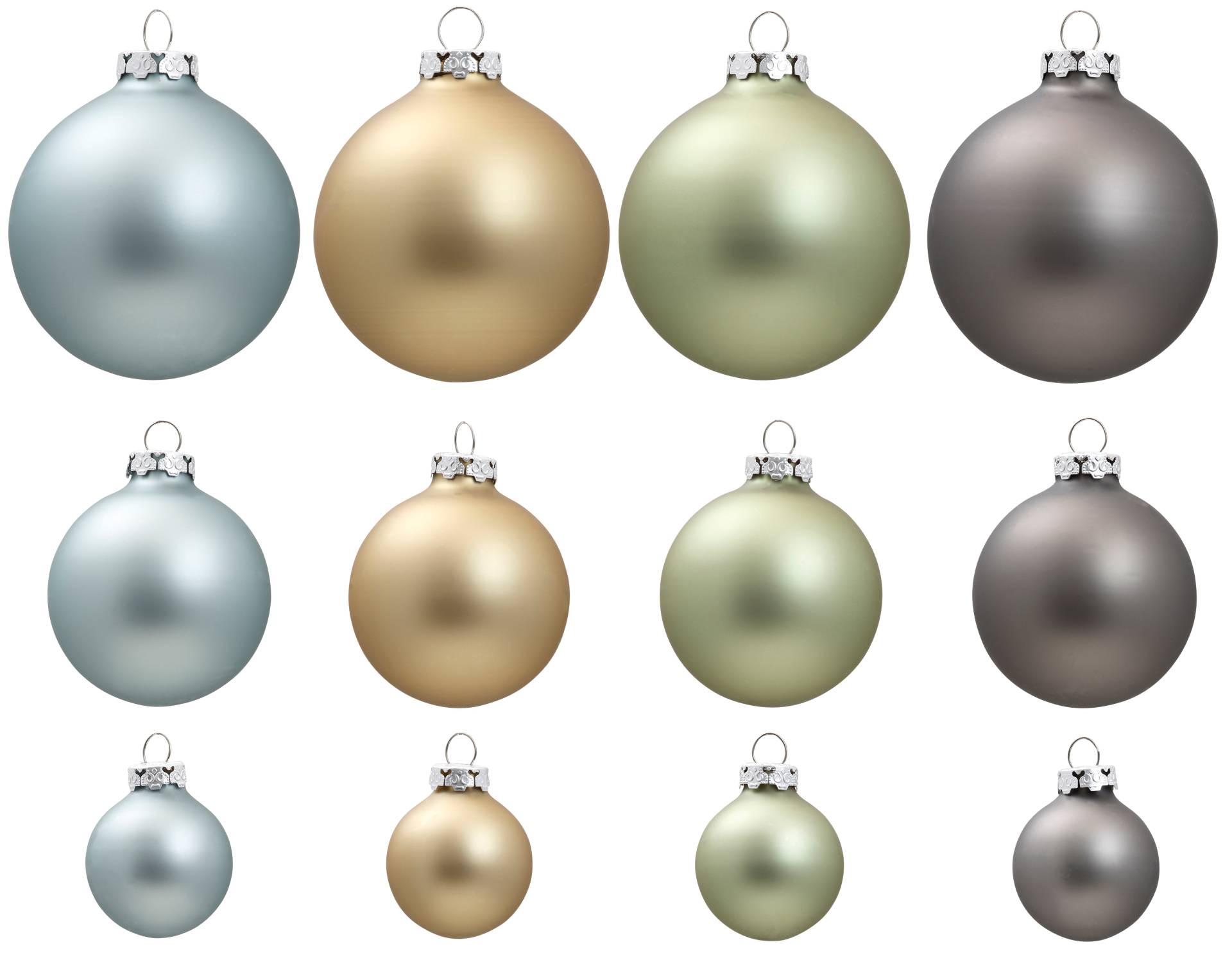 Thüringer Glasdesign Weihnachtsbaumkugel "Sanftmütige Stille, Weihnachtsdeko, Christbaumschmuck", (40 St.), hochwertige Christbaumkugeln aus Glas, 40-teilig von Thüringer Glasdesign