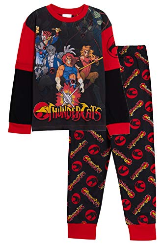Thundercats Schlafanzug für Jungen, volle Länge, Retro, klassisches Superhelden-Design, 2-teiliges Pyjama-Set Gr. 146, grau von Thundercats