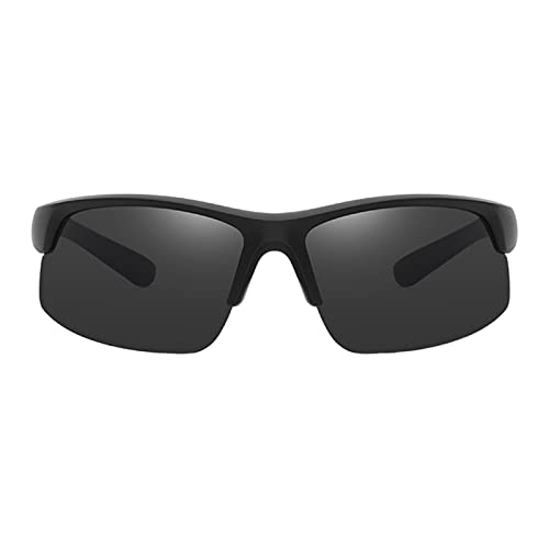 TianWlio Polarisierte Sonnenbrille Herren Damen Vintage Unisex-Sonnenbrille Reiten Laufen Winddichte Sonnenbrille Outdoor Sonnenschutz Sportbrille mit Sonnenbrille Damen Polarisiert (Black, One Size) von TianWlio