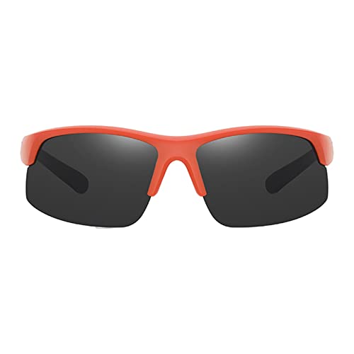 TianWlio Polarisierte Sonnenbrille Herren Damen Vintage Unisex-Sonnenbrille Reiten Laufen Winddichte Sonnenbrille Outdoor Sonnenschutz Sportbrille mit Sonnenbrille Damen Polarisiert (Orange, One Size) von TianWlio