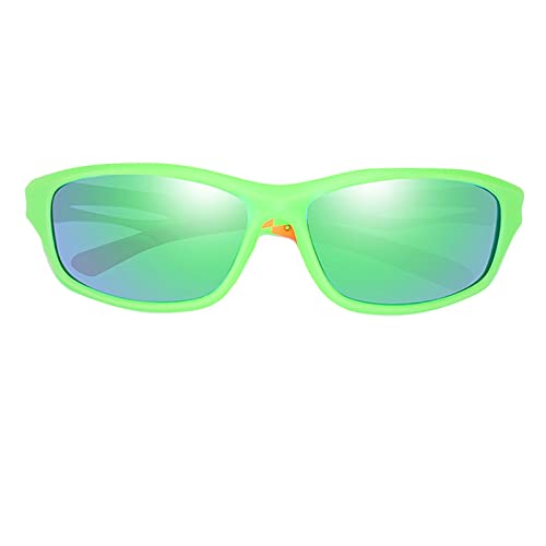 TianWlio Sonnenbrille Outdoor-Sportarten Brillengestell Unisex-Sonnenbrille Reiten Laufen Winddichte Sonnenbrille Outdoor Sonnenschutz Sportbrille mit Sonnenbrillen Unisex Retro (Green, One Size) von TianWlio