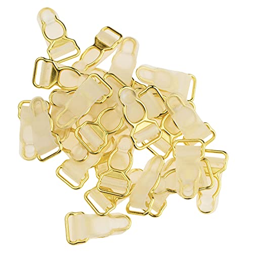 TiaoBug 30/50Pcs Kunststoff Korsett Bein Clips Strumpfband Klemmen Strumpfhalter Riemen Clips Strapshalter Golden One Size TiaoBug 30/50Pcs Kunststoff Korsett Bein Clips Strumpfband Klemmen Strumpfhalter Riemen Clips Strapshalter Golden One Size von TiaoBug