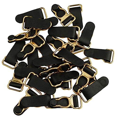 TiaoBug 30/50Pcs Kunststoff Korsett Bein Clips Strumpfband Klemmen Strumpfhalter Riemen Clips Strapshalter Golden&Schwarz One Size TiaoBug 30/50Pcs Kunststoff Korsett Bein Clips Strumpfband Klemmen Strumpfhalter Riemen Clips Strapshalter Golden&Schwarz One Size von TiaoBug