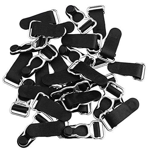 TiaoBug 30/50Pcs Kunststoff Korsett Bein Clips Strumpfband Klemmen Strumpfhalter Riemen Clips Strapshalter Silber&Schwarz One Size TiaoBug 30/50Pcs Kunststoff Korsett Bein Clips Strumpfband Klemmen Strumpfhalter Riemen Clips Strapshalter Silber&Schwarz One Size von TiaoBug