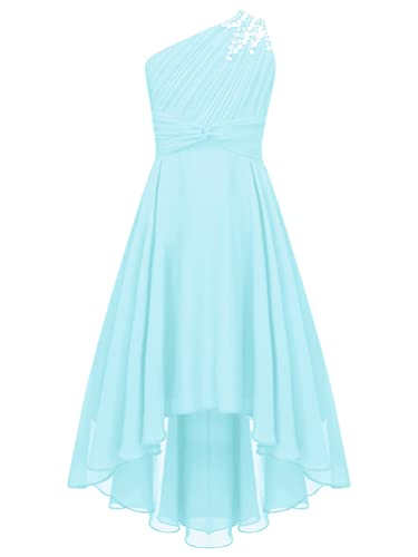 TiaoBug Mädchen Festlich Kleider lang Hochzeits Brautjungfern Blumenmädchenkleid EIN-Schulter Chiffon Partykleid Abschlussball Cocktailkleid Prom Abendkleid gr.110-176 Hellblau I 170-176 TiaoBug Mädchen Festlich Kleider lang Hochzeits Brautjungfern Blumenmädchenkleid EIN-Schulter Chiffon Partykleid Abschlussball Cocktailkleid Prom Abendkleid gr.110-176 Hellblau I 170-176 von TiaoBug