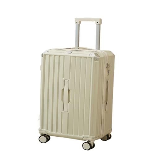 TidTop Reisekoffer Koffer Passwort Box Koffer Herren Und Damen Ins Trend Trolley Case Herren Universal Wheel Zipper Case Trolley (Color : White, Size : 30) von TidTop