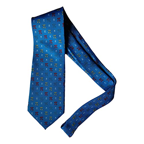 PI Mathematische Symbole Wissenschaftler Lehrer Student Polyester Krawatte Ärmel mit Haken – Blau von Tie Studio