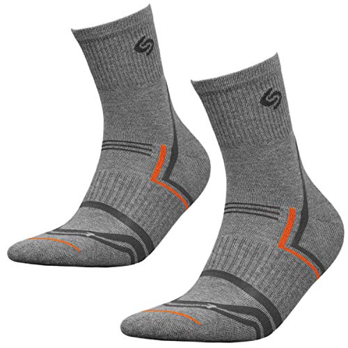 Tiedtke-Medical Nordic Walking Socken - Antibakterielle Wandersocken mit Coolmax-Technologie für Damen & Herren - 2 Paar, Grau, Größe 35-37 Tiedtke-Medical Nordic Walking Socken - Antibakterielle Wandersocken mit Coolmax-Technologie für Damen & Herren - 2 Paar, Grau, Größe 35-37 von Tiedtke-Medical