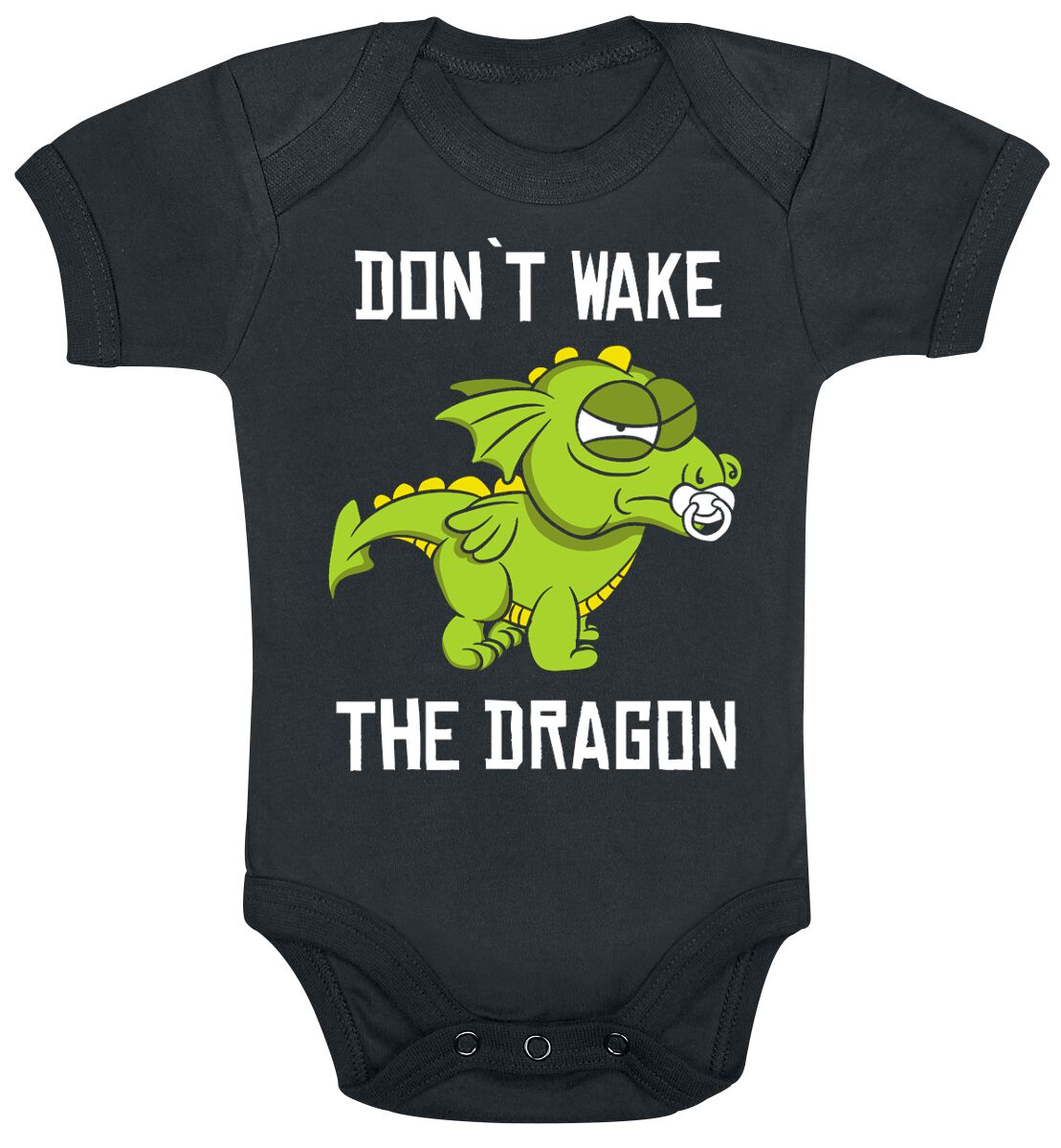 Tierisch Body für Babys - Kids - Don't Wake The Dragon - für Mädchen & Jungen - schwarz von Tierisch