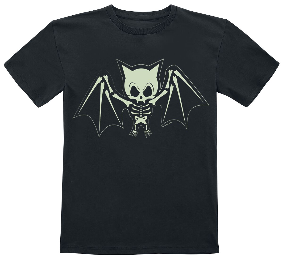 Tierisch T-Shirt - Kids - Fledermaus Skelett - 104 bis 164 - für Mädchen & Jungen - Größe 164 - schwarz von Tierisch