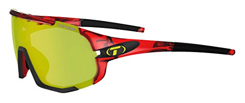 Tifosi Unisex Clarion Sledge austauschbaren Gläsern, Gelb/Rot Sonnenbrille, Crystal Red, X-Large von Tifosi