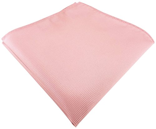 TigerTie Einstecktuch in rosa altrosa einfarbig Uni Rips gemustert von TigerTie